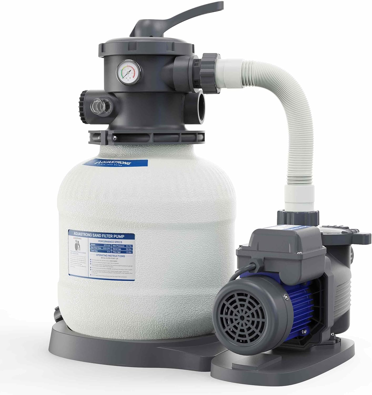AQUASTRONG Sand Filter Pump for Above Ground Pool with Timer