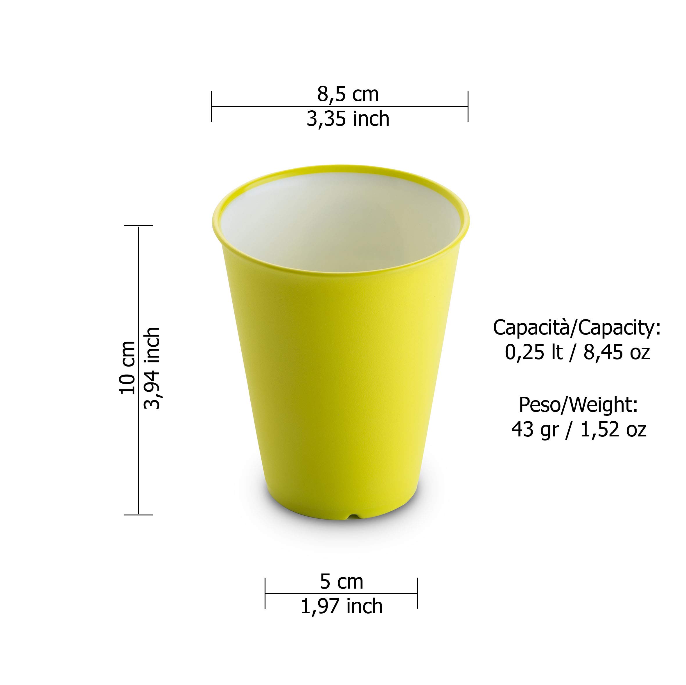 Omada Design 6 Verres à Boissons De 30 Cl Pour Vos Long Drink En Plastique 9 Cm De Hauteur, Incassables,forme Octogonale Empilables Et Allant Au Lave-vaisselle, Ligne Unglassy,Rouge