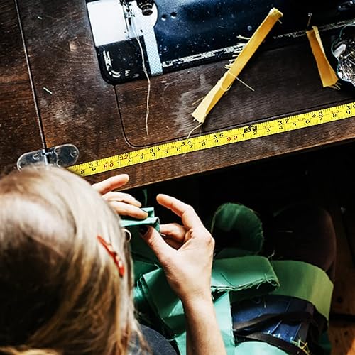 Miniatura 9 de ULTECHNOVO 3 piezas de cinta métrica de metal cinta métrica herramienta cinta métrica derecha a izquierda cinta métrica cinta métrica autoadhesiva