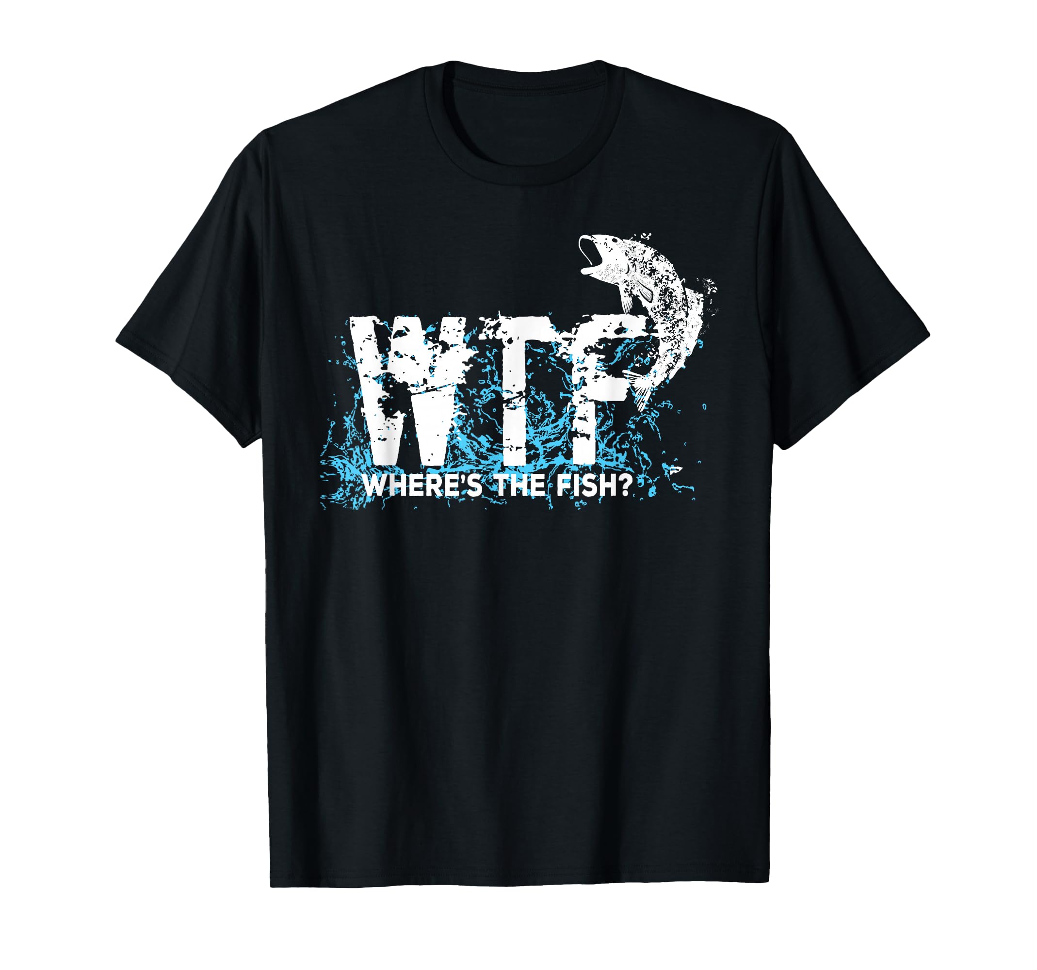 Funny WTF Where is The Fish Fishing Fishermen Vintage Shirt T-Shirt