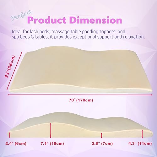 Miniatura 2 de Cubrecama de pestañas  Almohadilla ergonómica de espuma viscoelástica con funda de felpa, cojín de mesa de spa para tecnología de pestañas, colchón