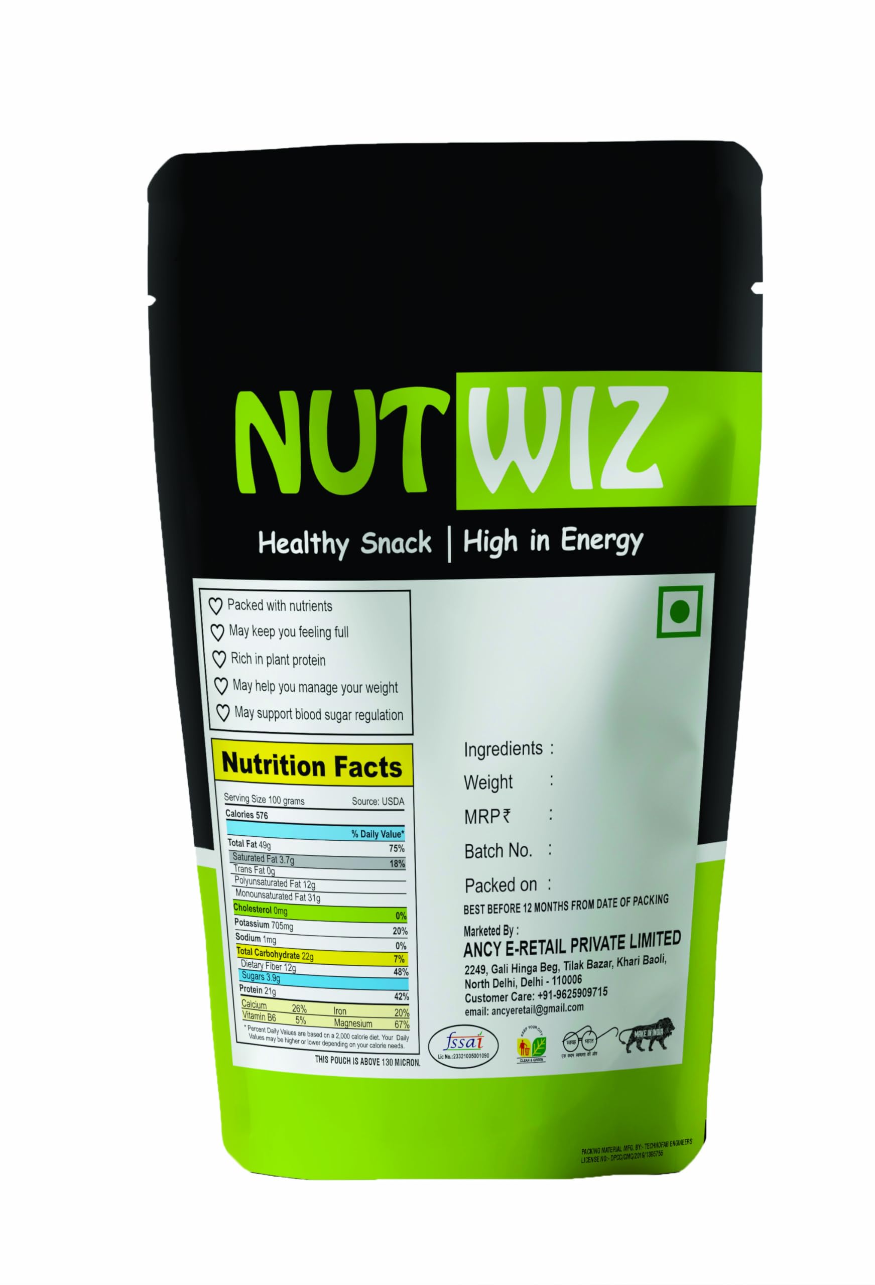 Nutwiz Nuts and Seeds (Flax Seeds/Alsi 800g)