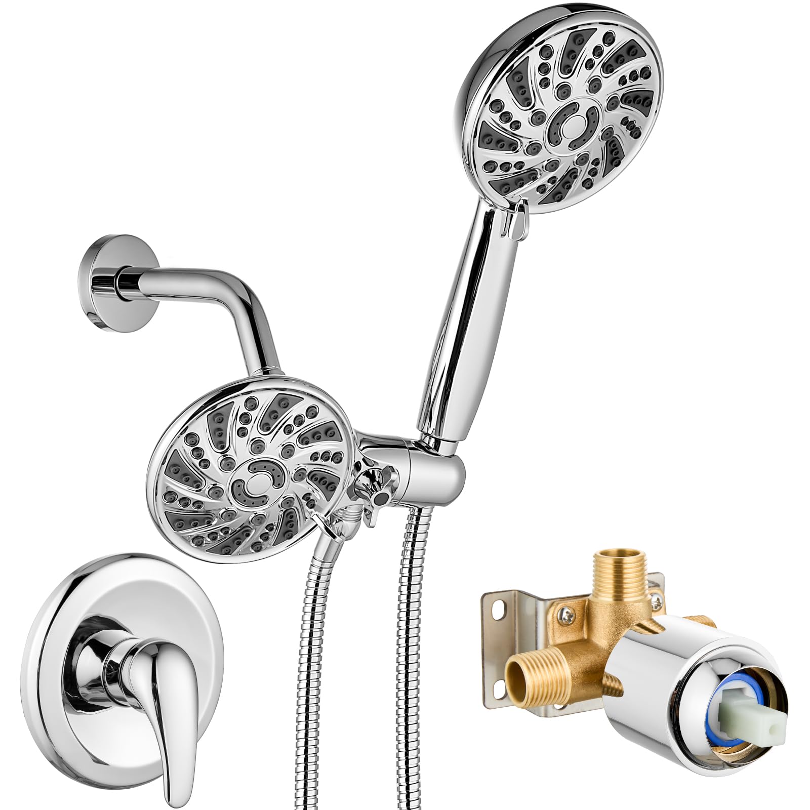 Kit pommeau de douche gotonovo avec valve incluse contre les fuites