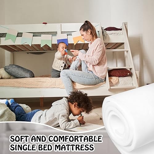 Miniatura 6 de Amylove Polyurethane Foam 24" x 72" High Density Cushion Upholstery Foam Sheet for Seat Replacement DIY Projects Chairs Headboards Sofas Home(1" x
