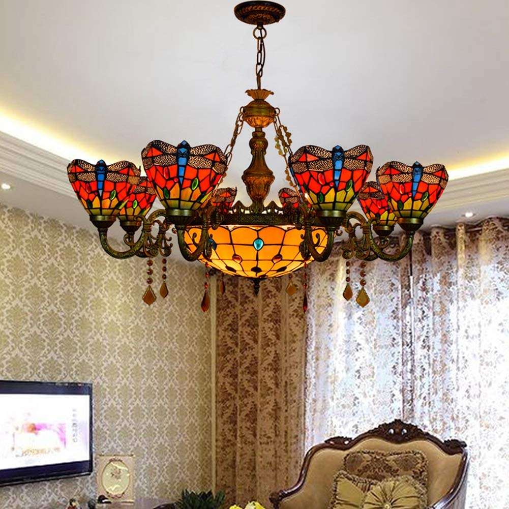 Amazon.com: UWYTGF Chandelier Tiffany-Style Chandelier