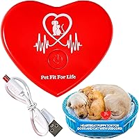 Vista 1 de Pet Fit For Life Simulador de latido de corazón recargable con cable USB, reduce la ansiedad de las mascotas con esta máquina de sonido de latidos