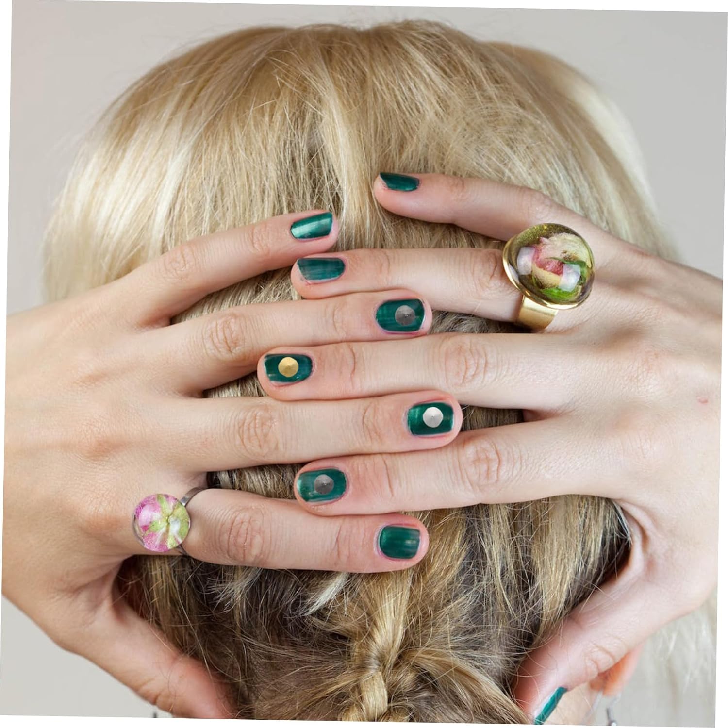 2 Boxes Punk Metal Nail Studs for Women, Nail Art Decoration Set