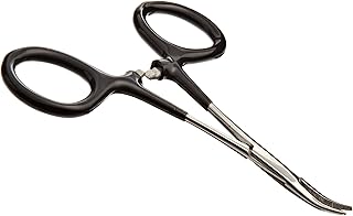 Aven 12012 Stainless Steel Hemostat Curved with Plastic Grips, 5