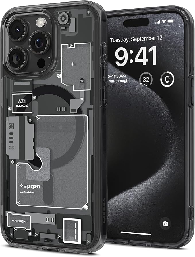 Spigen – Spigen iPhone 15 Pro Hülle Ultra Hybrid MagFit -Zero One
