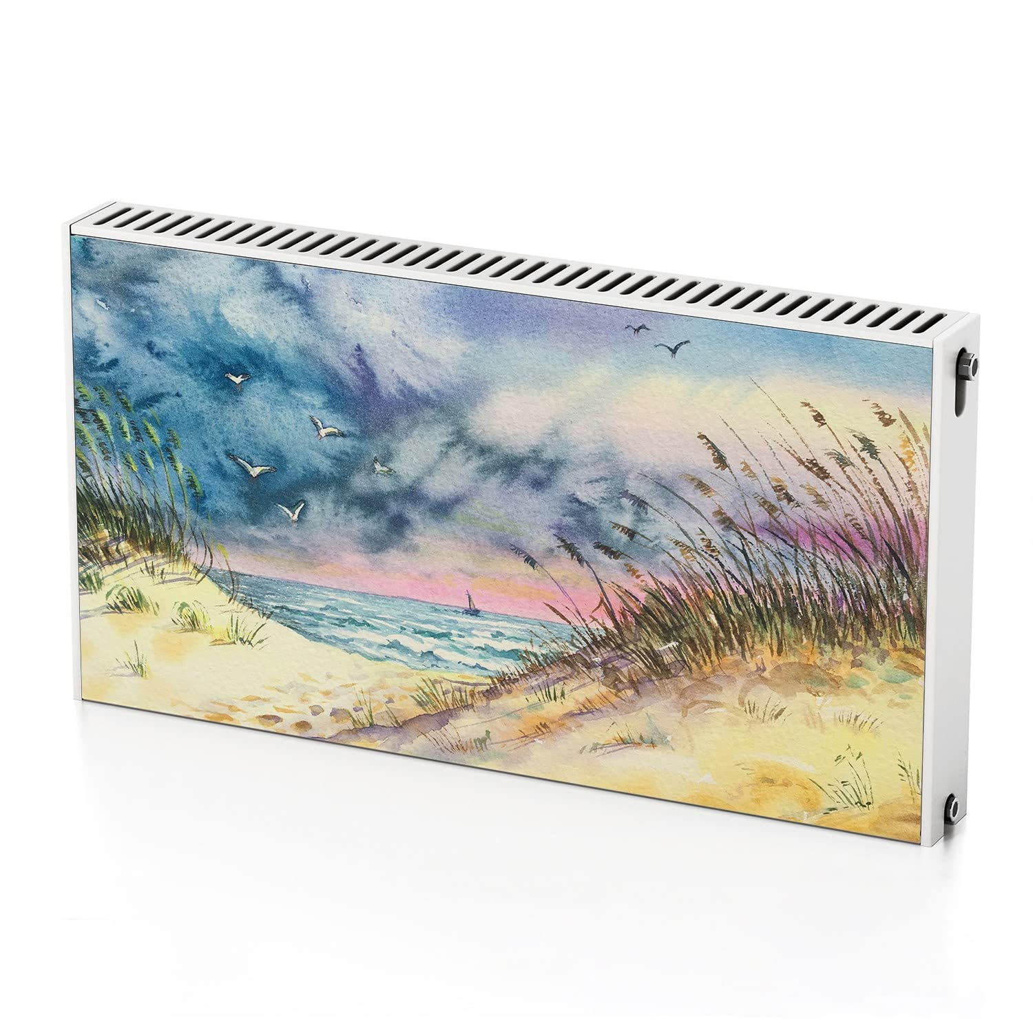 Autocollant de radiateur chauffage magnétique 110x60 cm décor plage