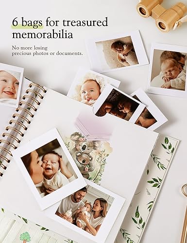 Miniatura 6 de Libro de recuerdos para bebés de primeros 5 años para niñas y niños, un hito para baby shower, artículos de bebé neutros de género para bebés,