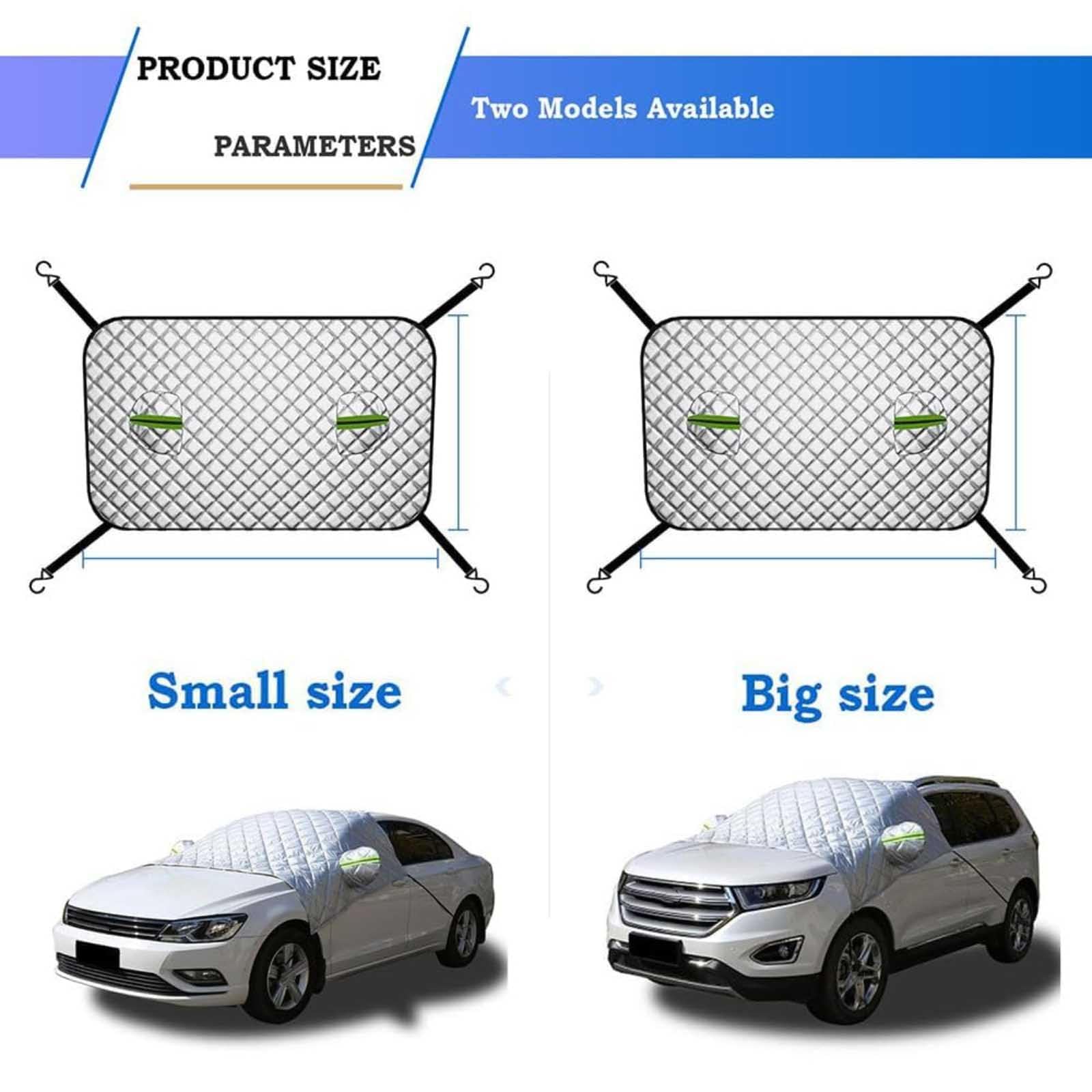 Scheibenabdeckung für Toyota 4Runner 5seats 2010-2014, Schnee Auto Winter Frostabdeckung Sonnenschutz Auto Frontscheibe Zubehör,B 245x145cm