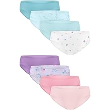 Hanes Girls And Toddler Organic Underwear, Brief & Hipster, 8-pack, Pure Comfort Organic 100% Cotton Panties