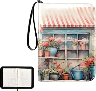 Flowerpot American Falg Waterproof Trading Card Binder,400-Pocket Trading Album Display Holder,Display Case with Card Sleeves Set for Soccer Card,Gaming Cards,and Other TCG 2011737