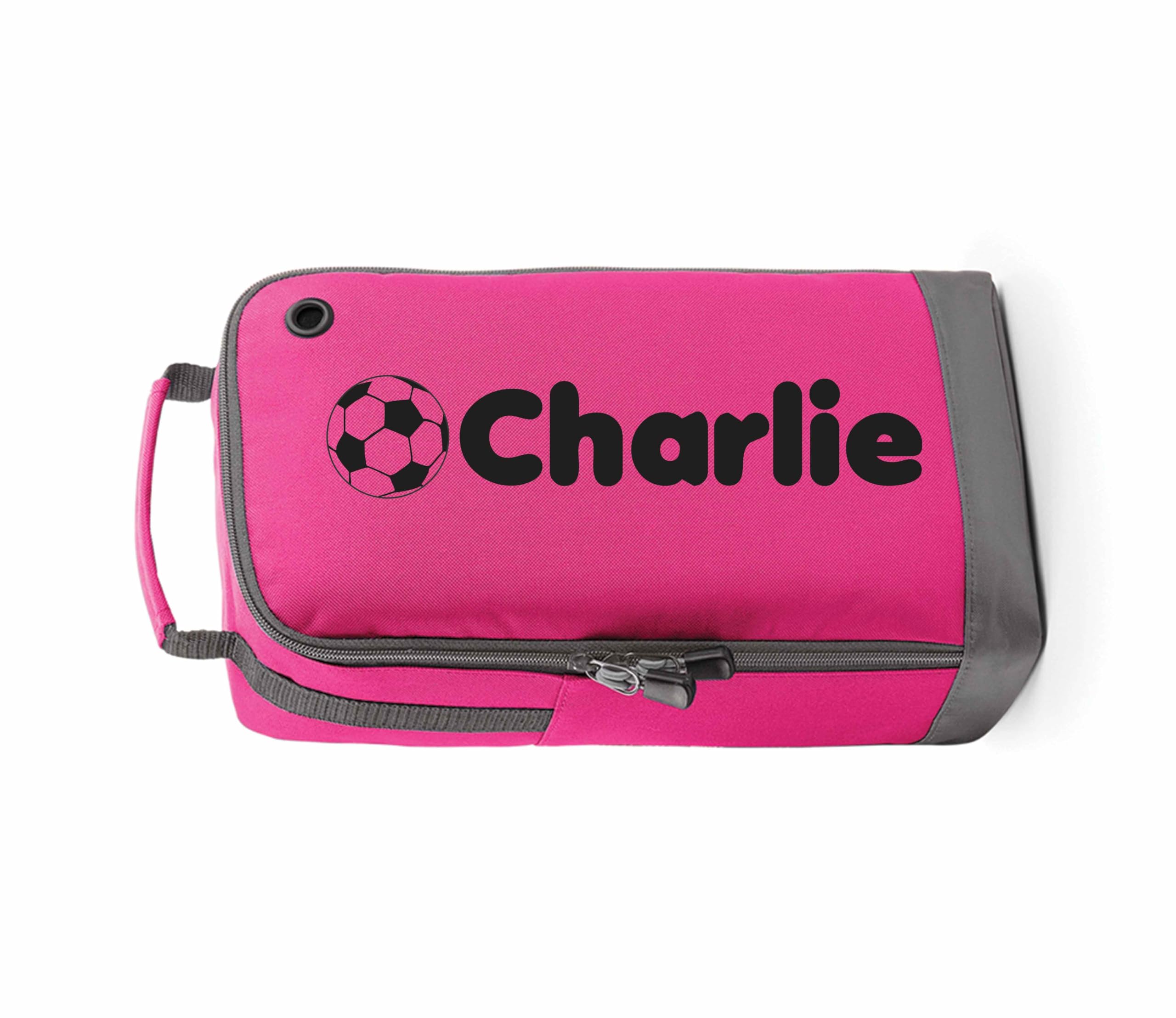 Varsany Personalised Football Boot Bag for Boys Girls Kids Shoe Bag 8 Pink โ image 1