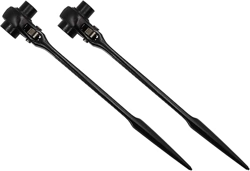 LBY Paquete de 2 llaves rápidas hexagonales para andamio, llave de trinquete de 0.472 in0.551 in, llave de enchufe de doble extremo, llave de