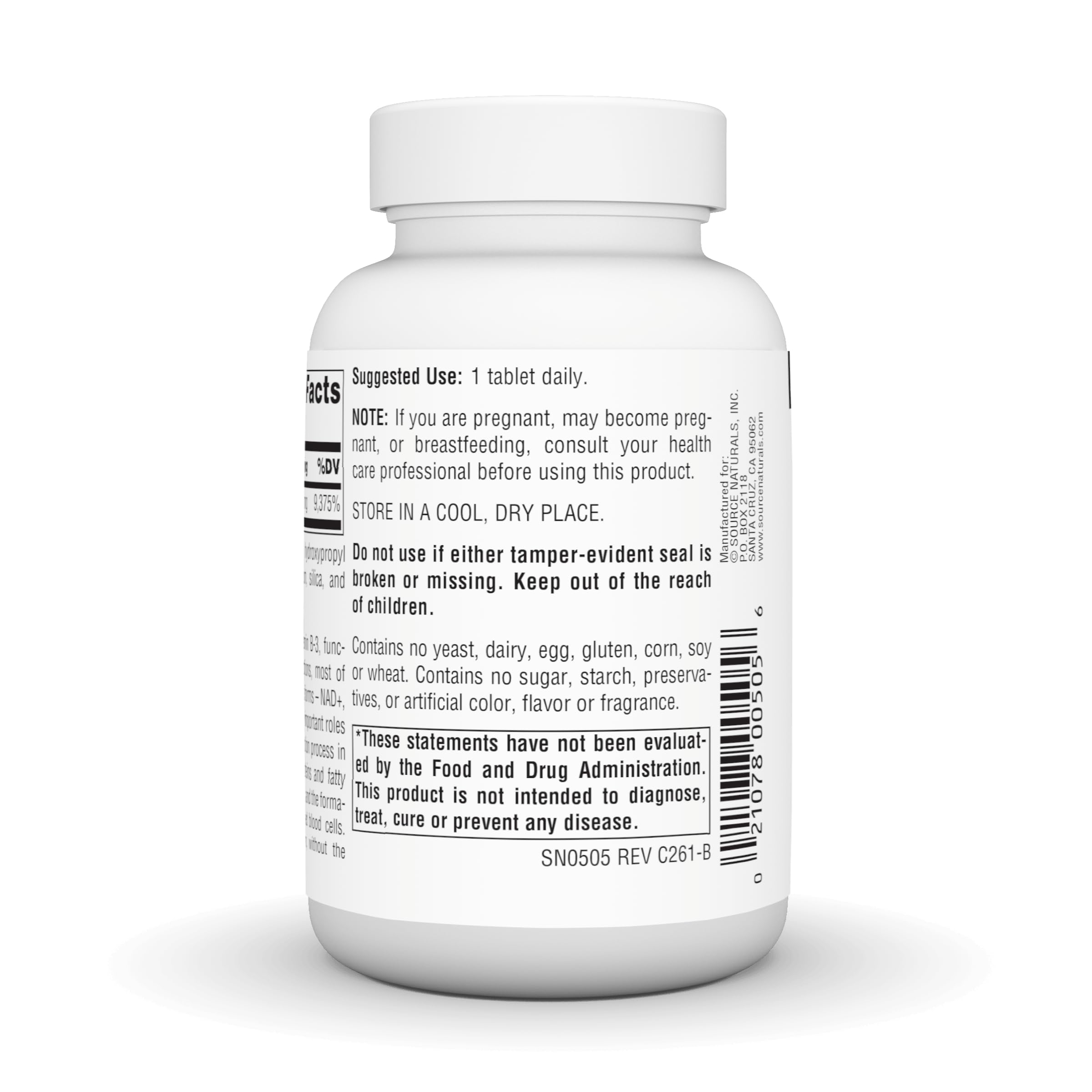 Source Naturals Niacinamide B-3, Vegan Vitamin B-3, 1500 mg - 50 Tablets — Amazon image 4