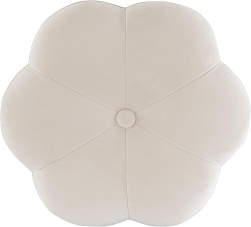 Miniatura 22 de Linon Talulah - Taburete de terciopelo blanco y metal dorado Blanco,Azul claro,Verde claro,Crema Sherpa,https://www.amazon.com/dp/undefined