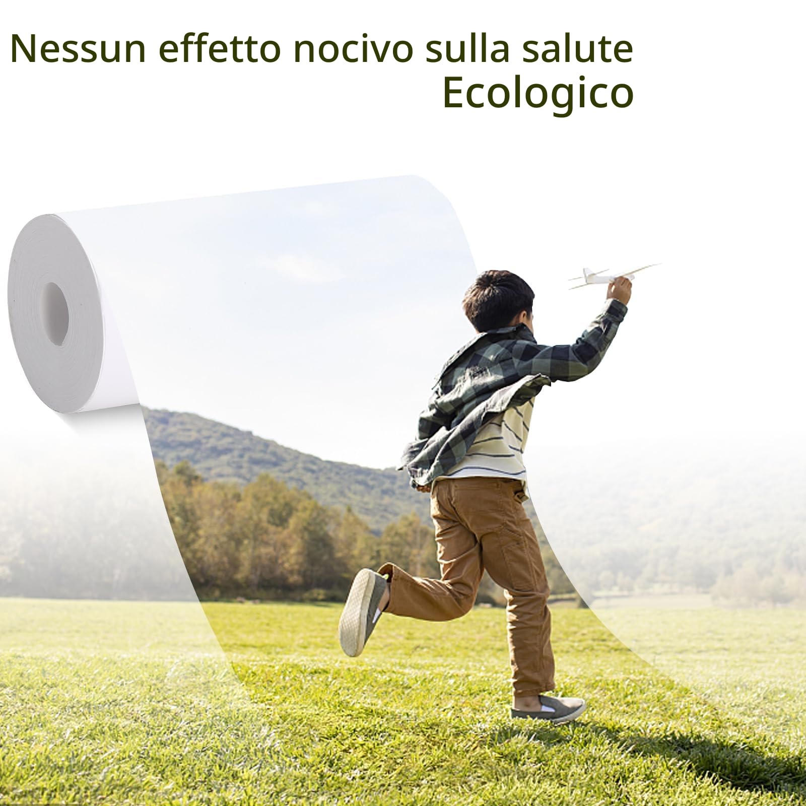 Carta termica per bambini macchine fotografiche istantanee 10 rotoli, zero inchiostro