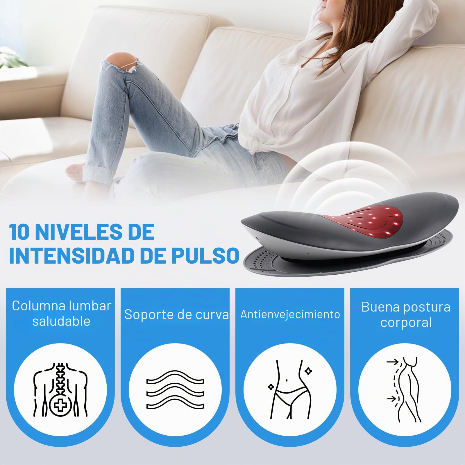 Masajeador lumbar eléctrico