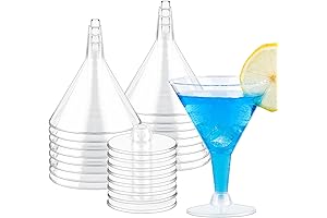Zezzxu 24 Pack Plastic Martini Glasses: Unbreakable Party Perfection