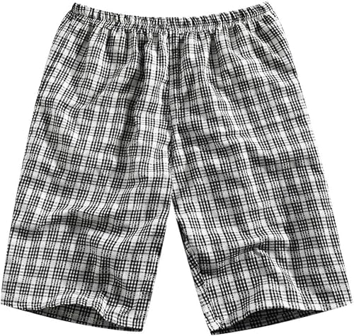 Herren Badeshorts Beachshorts Boardshorts Badehose  Mode Plaid drucken Strand Beach Surfing Shorts Amoyl