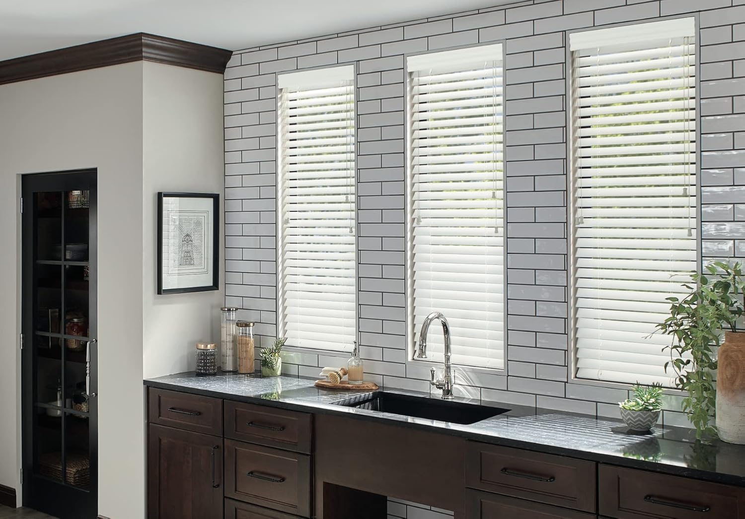 Bravada Select, Cordless Superior 2" Faux Wood Blinds (White, 34 1/2" Wide x 71" Length)