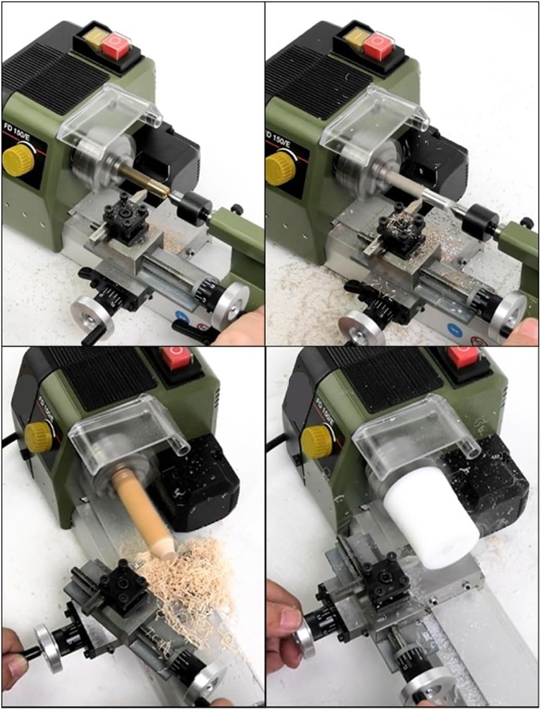 DEBLAN Lathe Small Precision Household Machine Tool 24150, 220V Instrument Lathe, FD150