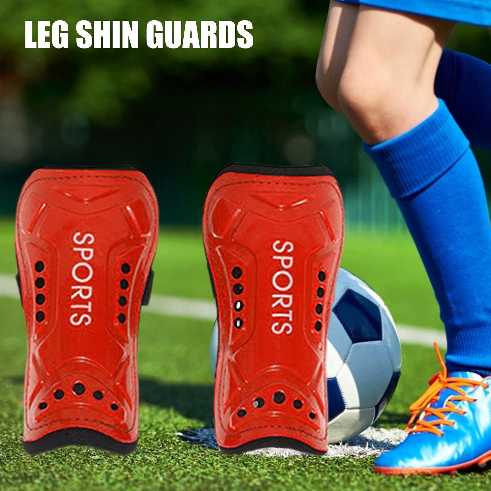 Protection Jambe Football Rugby Rembourrage EVA Protège-tibias Football Meteor - Enfants/adultes Réglables Sports Contact équipement Football Meteor