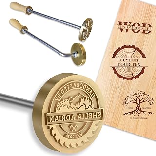 Custom Branding Iron for Wood, Personalized Wood Burning Stamp with Logo for Leather Steak Meat, Heat Stamps Gifts for Handcrafted Designer Wedding Party