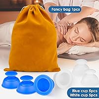 Vista 7 de Juegos de terapia de ventosas de silicona, 10 unidades, ventosas profesionales al vacío para masaje miofascial, dolor en las articulaciones, Blanco