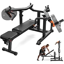 FEIERDUN Chest Press Bench with Independent Arms, 1250LB Capacity Adjustable Strength Machine