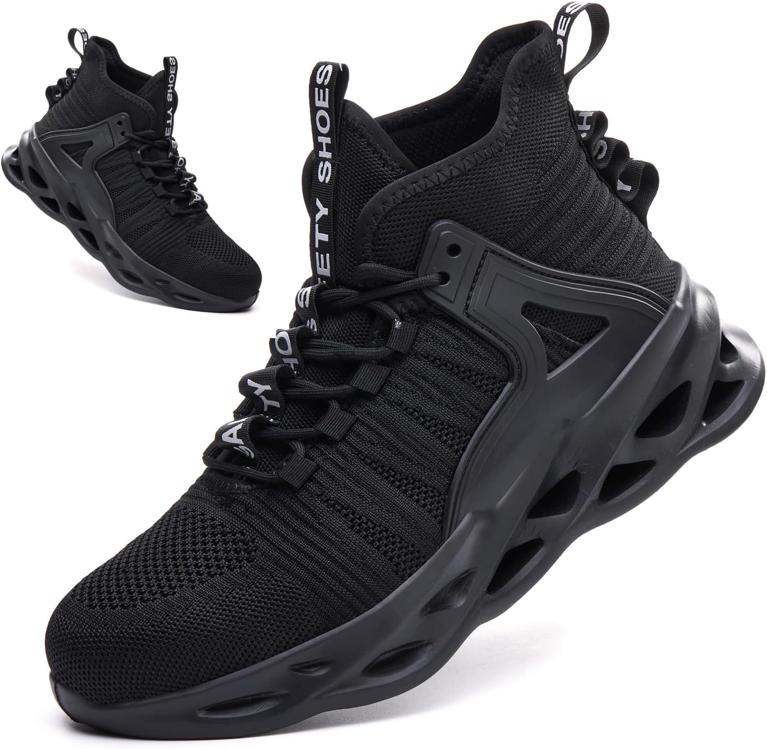 Steel Toe Boots for Men Women Slip Resistant Work Boots Lightweight High Top Steel Toe Shoes Breathable Safety Shoes