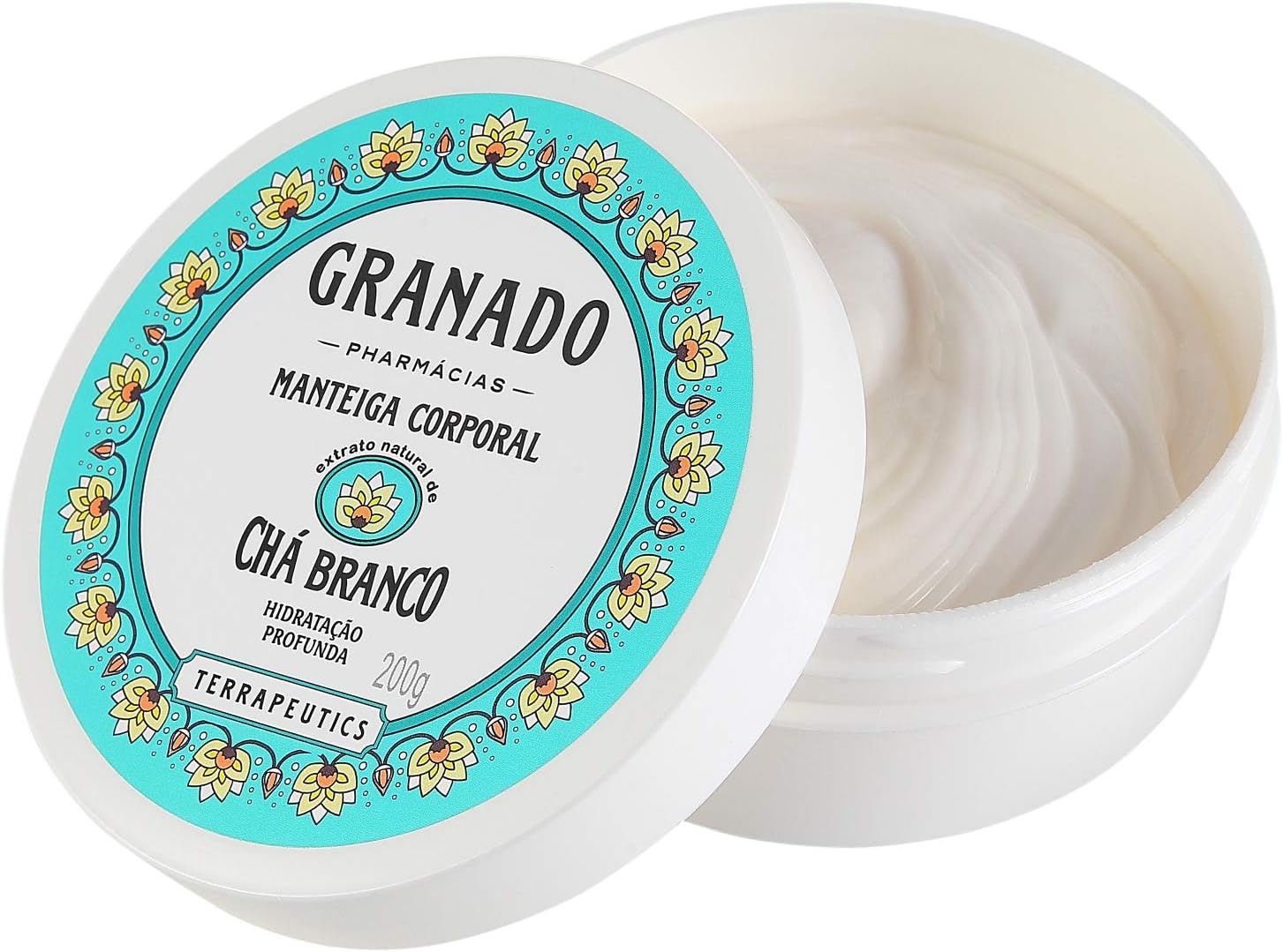 GranadoLinha Terrapeutics - Manteiga Corporal Cha Branco 200 Gr - ( Terrapeutics Collection - White Tea Body Butter Net 7.05 Oz)