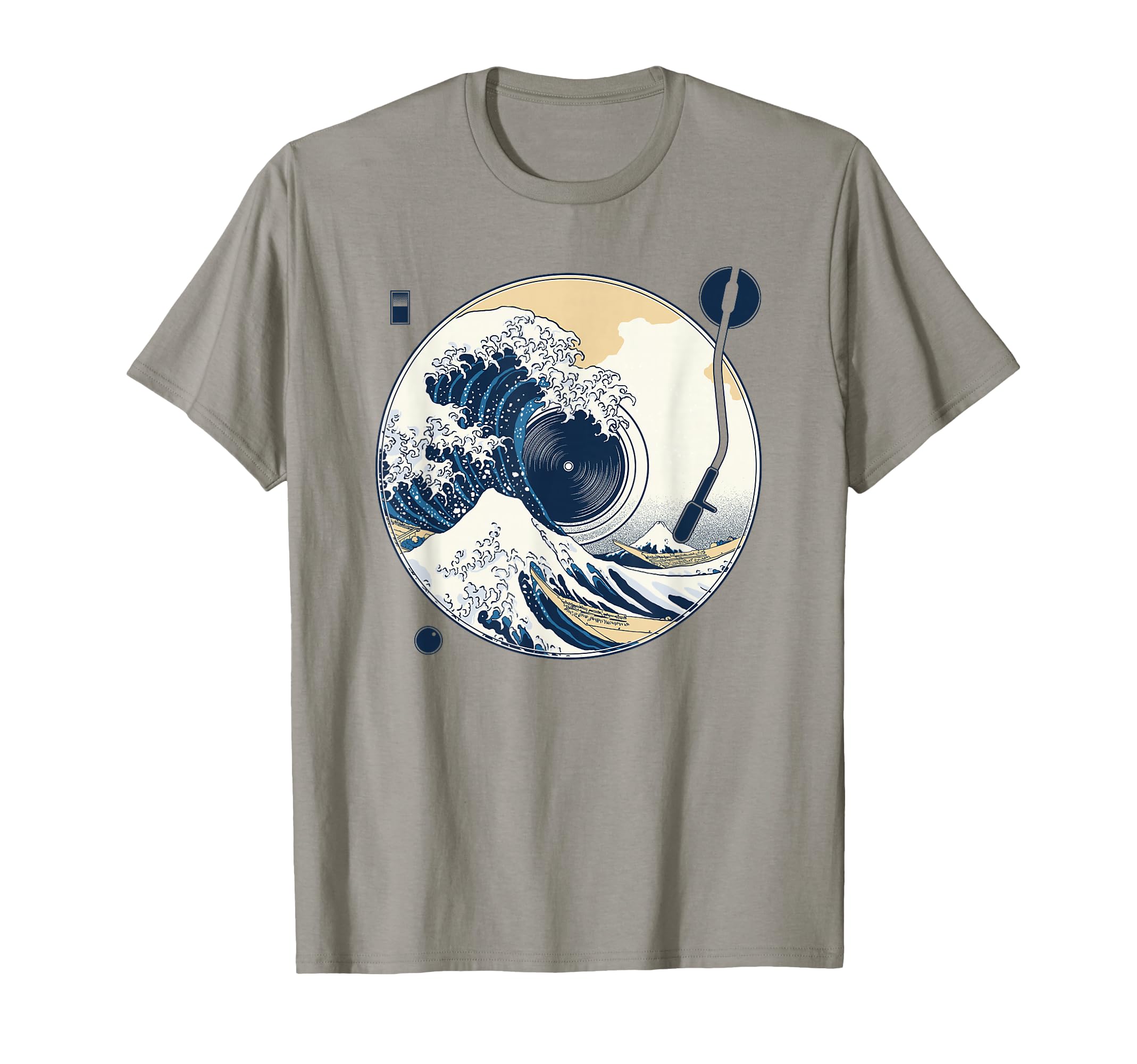 The Great Wave Music Record Japanese Otaku Art Graphic T-Shirt