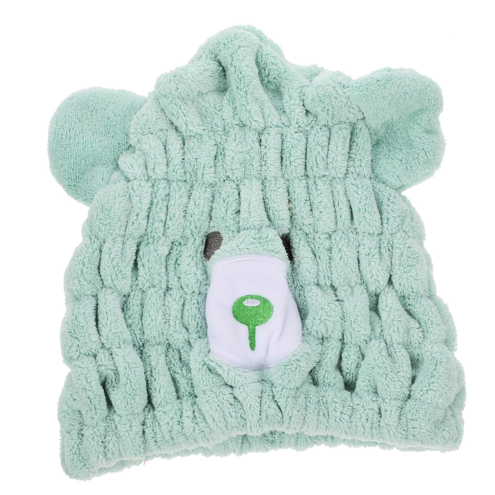 HAPINARY Cute Bear Boys and Girls Hair Drying Cap Soft Fleece Towel Wrap for Quick Dry