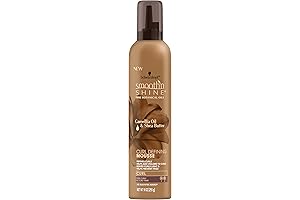 Schwarzkopf Smooth 'N Shine Curl Defining Mousse, Enhancing Volume and Definition