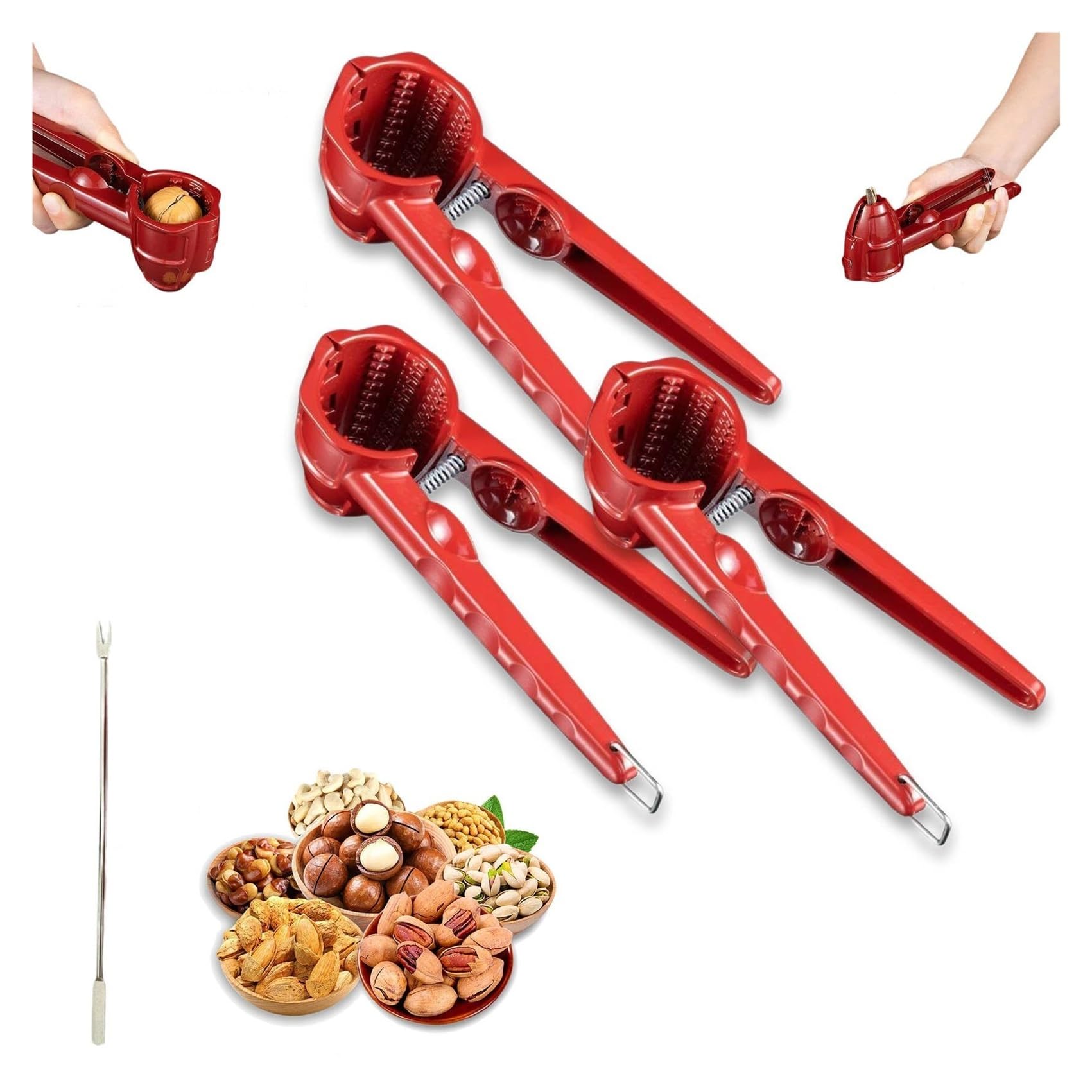 Stabiler Nuss-Öffner Cracker-Werkzeug - K leicht Melonensamen, Pekannüsse, Walnüsse und Haselnüsse zum Snacken