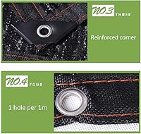 Vista 5 de Tela de malla transpirable con ojales, resistente a los rayos UV y con ojales, color negro