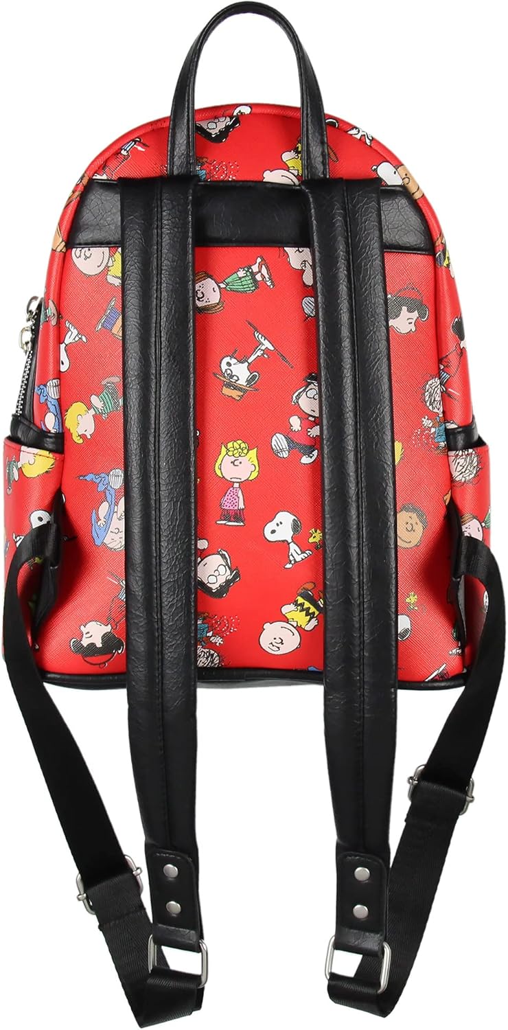 INTIMO Peanuts Snoopy Charlie Brown Linus Lucy Sally Marcie Toss Print Mini Backpack 10" - Image 4
