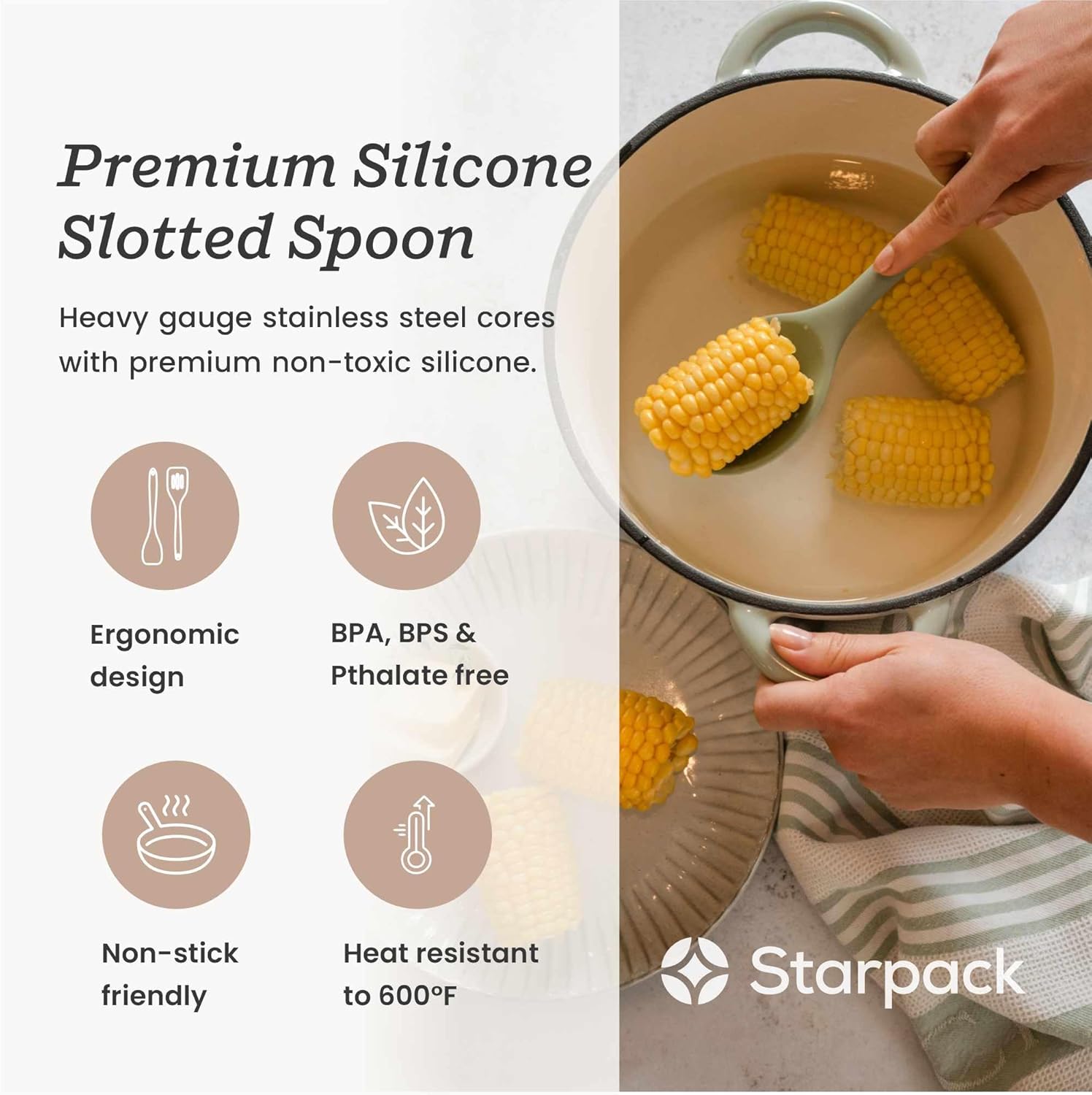 Starpack Silicone Slotted Spoon - Image 3