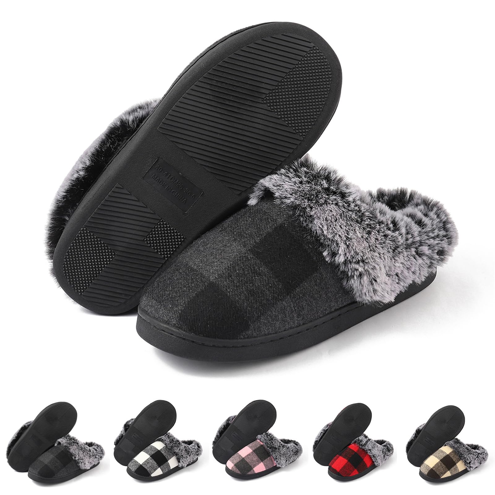 Yueerlu Checkered Slippers