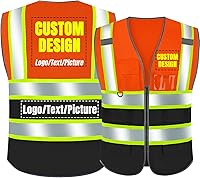 Vista 12 de BeautyWill Chaleco de Seguridad con Logo Personalizado Clase 2 Chaleco Reflectante de Alta Visibilidad Chaleco de Construcción Transpirable
