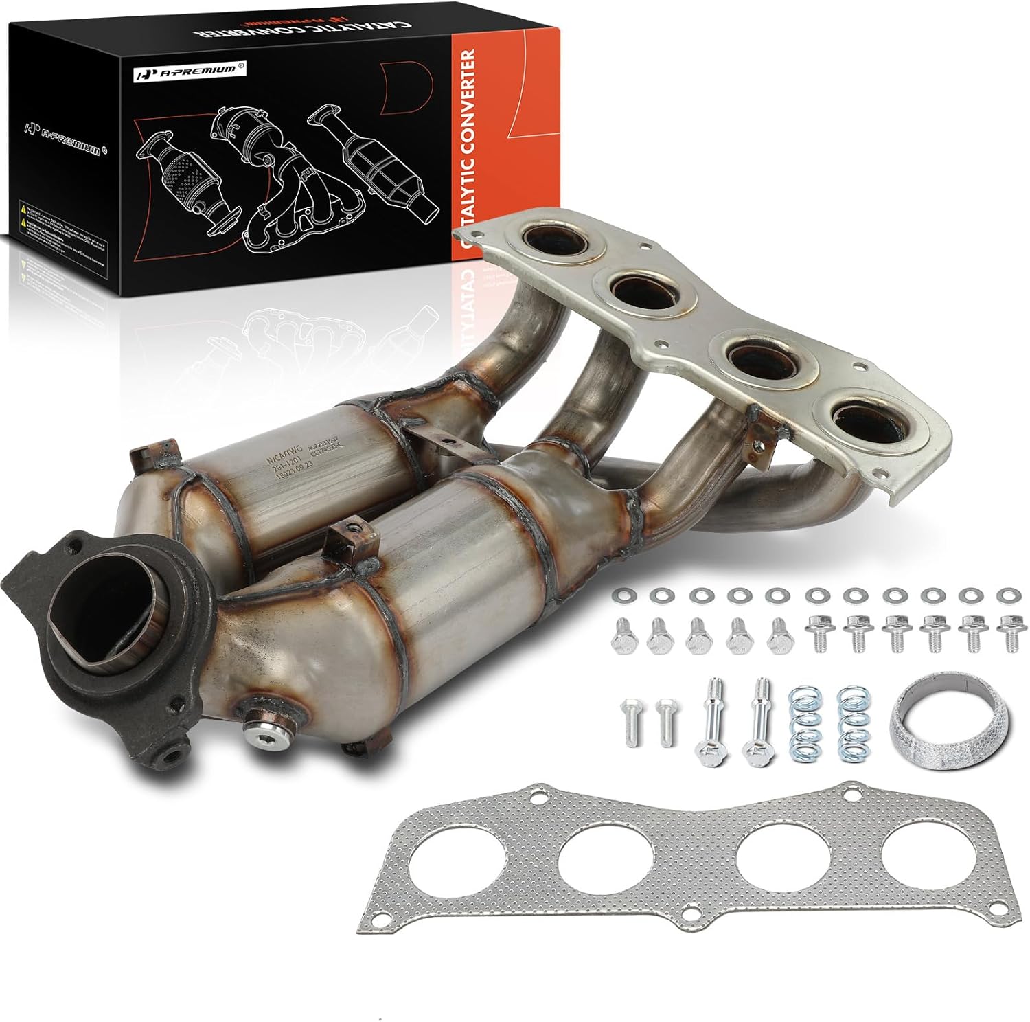 A-Premium Front Exhaust Manifold Catalytic Converter Kit Direct-Fit Compatible with Toyota RAV4 2001 2002 2003 2.0L, EPA Compliant, Replace# 2505128260