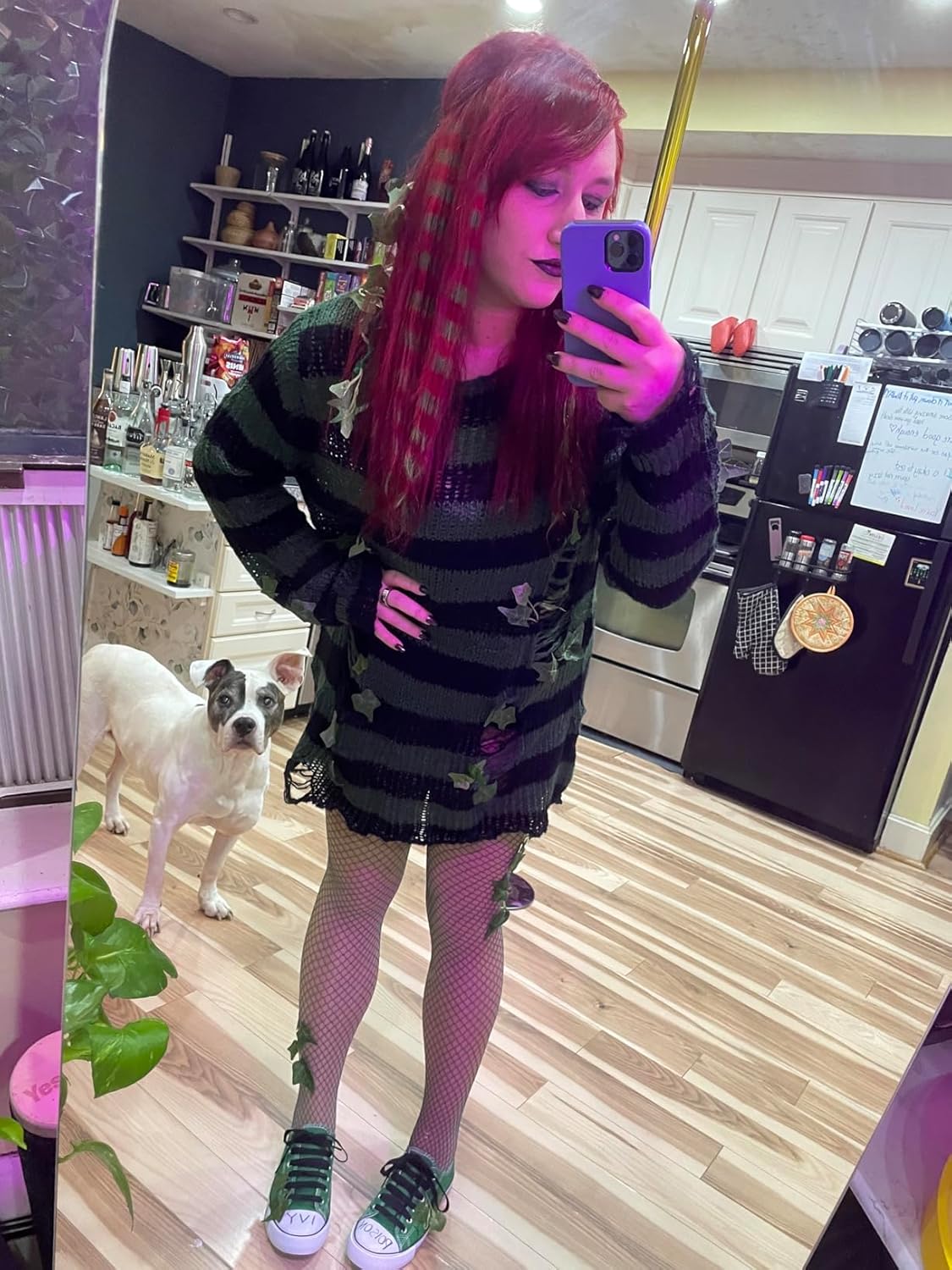 Goth Y2K Striped Sweater Grunge Ripped Punk Gothic Sweaters for Women Harajuku Aesthetic Halloween Pullover Tops - Image 2