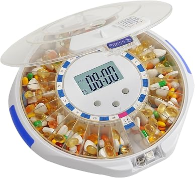 EziMedPil Automatic Pill Dispenser with Audio & Visual Alerts for Seniors