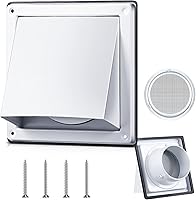 Vista 8 de Gisafai Cubierta de Ventilación de Secadora de 4 Pulgadas para Exteriores con Pantalla de Acero Inoxidable, Cubierta de Ventilación de Escape