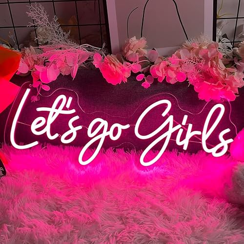 Miniatura 3 de Lets Go Girl - Letrero de neón para decoración de pared, letrero con luz para interiores, dormitorio, decoración del hogar, letrero de luz LED de