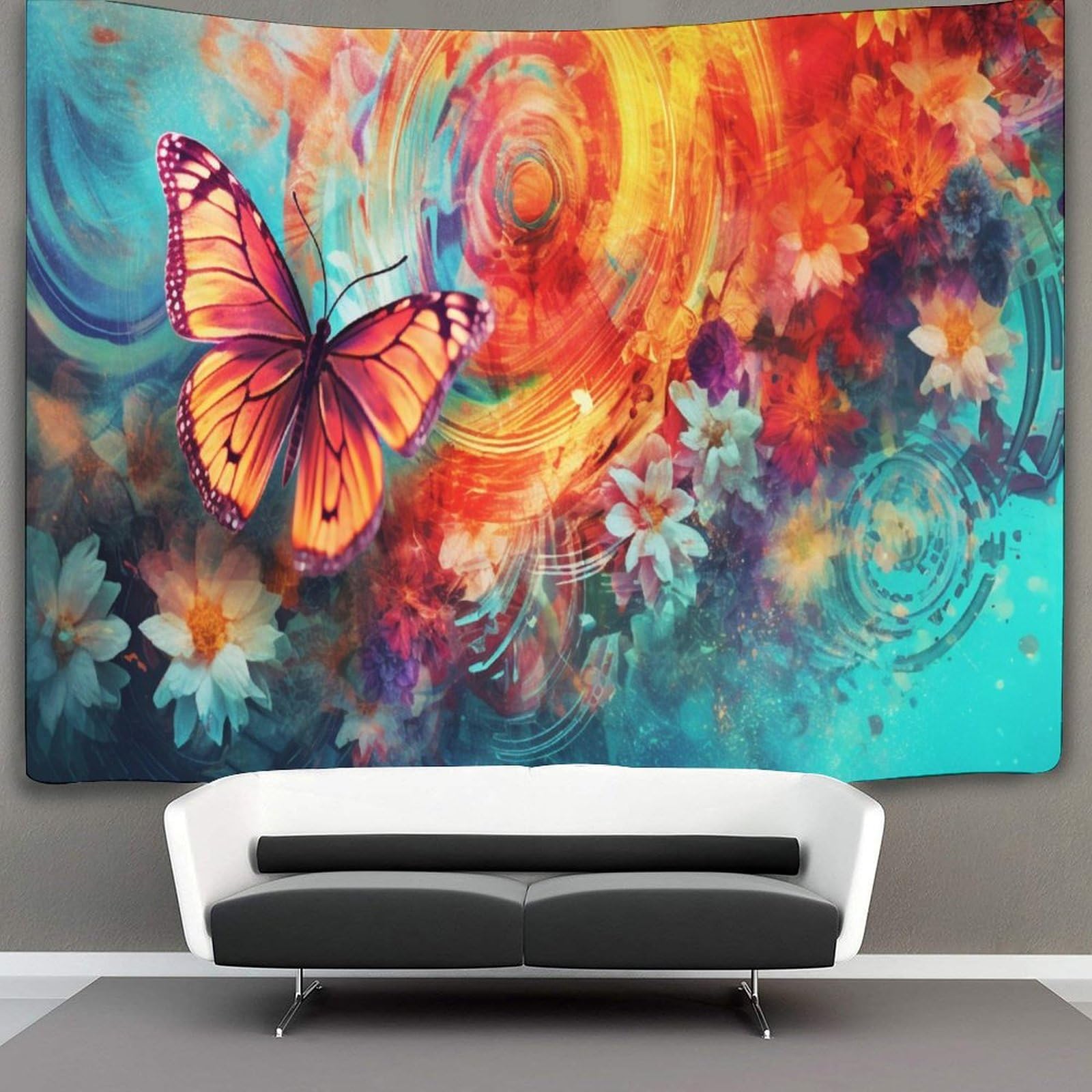 kaiyun 70cmx100cm Tapestry Butterfly Tapestries 3D Printing Wall Hanging Home Decorations