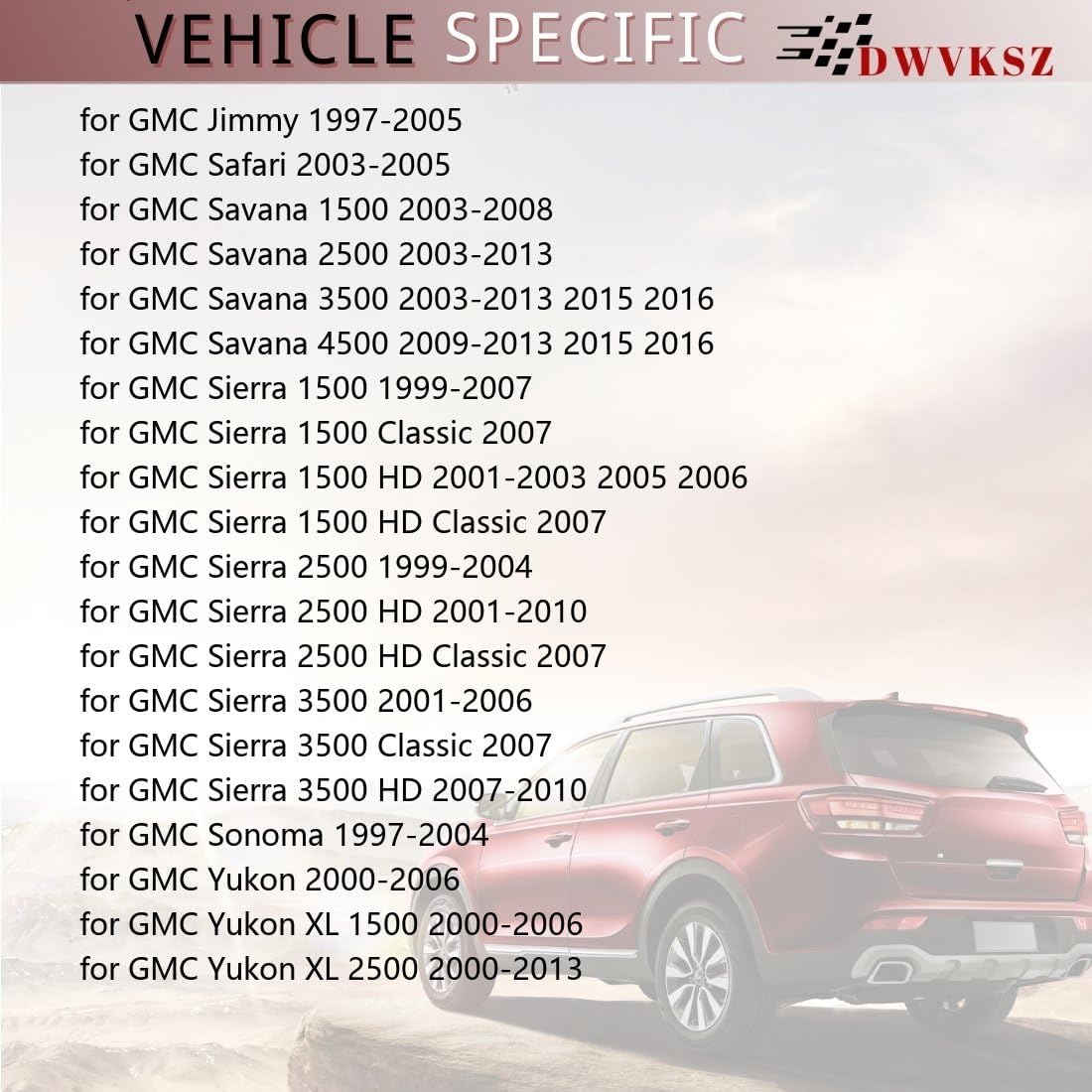 Front Disc Brake Caliper Rubber Bushing Replacement 1PC Dwvksz for GMC Sierra 1500 5.3L 1999 2000 2001 2002 2003 2004 2005 2006 2007, for Savana 2500 6.6L 2006 2007 2008 2009 2010 2011 2012 2013